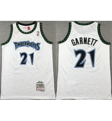 Men Minnesota Timberwolves 21 Kevin Garnett White 1997 98 Throwback Stitched Jersey Men Minnesota Timberwolves 21 Kevin Garnett White 1997 98 Throwback Stitched Jersey