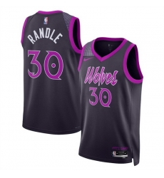 Men Minnesota Timberwolves 30 Julius Randle Julius Randle Purple 2025 26 City Edition Stitched Jersey Men Minnesota Timberwolves 30 Julius Randle Julius Randle Purple 2025 26 City Edition Stitched Jersey