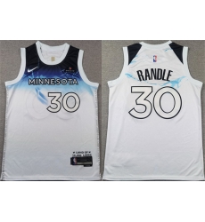 Men Minnesota Timberwolves 30 Julius Randle White 2024 City Edition Stitched Jersey Men Minnesota Timberwolves 30 Julius Randle White 2024 City Edition Stitched Jersey