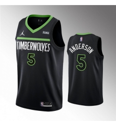 Men Minnesota Timberwolves 5 Kyle Anderson Black Statement Edition Stitched Jersey Men Minnesota Timberwolves 5 Kyle Anderson Black Statement Edition Stitched Jersey