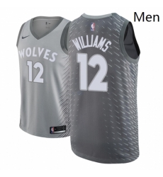 Men NBA 2018 19 Minnesota Timberwolves 12 C J Williams City Edition Gray Jerse Men NBA 2018 19 Minnesota Timberwolves 12 C J Williams City Edition Gray Jerse