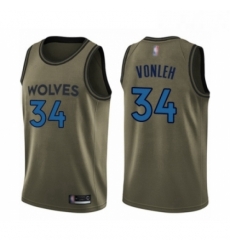 Mens Minnesota Timberwolves 34 Noah Vonleh Swingman Green Salute to Service Basketball Jersey Mens Minnesota Timberwolves 34 Noah Vonleh Swingman Green Salute to Service Basketball Jersey