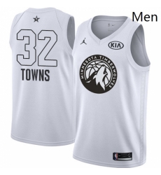 Mens Nike Jordan Minnesota Timberwolves 32 Karl Anthony Towns Swingman White 2018 All Star Game NBA Jersey Mens Nike Jordan Minnesota Timberwolves 32 Karl Anthony Towns Swingman White 2018 All Star Game NBA Jersey