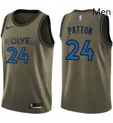 Mens Nike Minnesota Timberwolves 24 Justin Patton Swingman Green Salute to Service NBA Jersey Mens Nike Minnesota Timberwolves 24 Justin Patton Swingman Green Salute to Service NBA Jersey