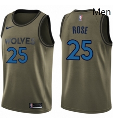 Mens Nike Minnesota Timberwolves 25 Derrick Rose Swingman Green Salute to Service NBA Jersey Mens Nike Minnesota Timberwolves 25 Derrick Rose Swingman Green Salute to Service NBA Jersey