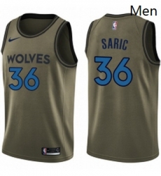 Mens Nike Minnesota Timberwolves 36 Dario Saric Swingman Green Salute to Service NBA Jersey Mens Nike Minnesota Timberwolves 36 Dario Saric Swingman Green Salute to Service NBA Jersey