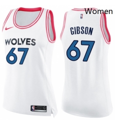 Womens Nike Minnesota Timberwolves 67 Taj Gibson Swingman WhitePink Fashion NBA Jersey Womens Nike Minnesota Timberwolves 67 Taj Gibson Swingman WhitePink Fashion NBA Jersey