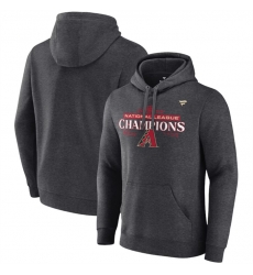 Men Arizona Diamondbacks Heather Charcoal 2023 National League Champions Locker Room Pullover Hoodie Men Arizona Diamondbacks Heather Charcoal 2023 National League Champions Locker Room Pullover Hoodie