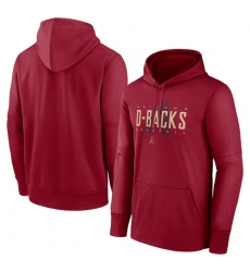 Men Arizona Diamondbacks Red Pregame Performance Pullover Hoodie Men Arizona Diamondbacks Red Pregame Performance Pullover Hoodie