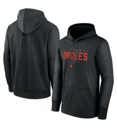 Men Baltimore Orioles Black Pregame Performance Pullover Hoodie Men Baltimore Orioles Black Pregame Performance Pullover Hoodie