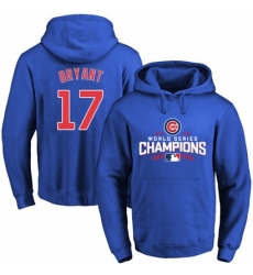 MLB Men Chicago Cubs 17 Kris Bryant Royal 2016 World Series Champions Walk Pullover Hoodie MLB Men Chicago Cubs 17 Kris Bryant Royal 2016 World Series Champions Walk Pullover Hoodie