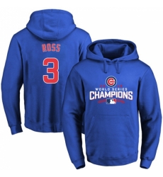 MLB Men Chicago Cubs 3 David Ross Royal 2016 World Series Champions Walk Pullover Hoodie MLB Men Chicago Cubs 3 David Ross Royal 2016 World Series Champions Walk Pullover Hoodie