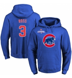 MLB Men Chicago Cubs 3 David Ross Royal Team Color Primary Logo Pullover Hoodie MLB Men Chicago Cubs 3 David Ross Royal Team Color Primary Logo Pullover Hoodie