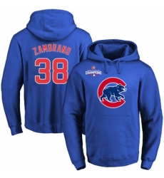 MLB Men Chicago Cubs 38 Carlos Zambrano Royal Team Color Primary Logo Pullover Hoodie MLB Men Chicago Cubs 38 Carlos Zambrano Royal Team Color Primary Logo Pullover Hoodie
