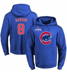 MLB Men Chicago Cubs 8 Andre Dawson Royal Team Color Primary Logo Pullover Hoodie MLB Men Chicago Cubs 8 Andre Dawson Royal Team Color Primary Logo Pullover Hoodie