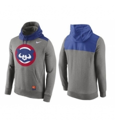 MLB Men Chicago Cubs Nike Gray Cooperstown Collection Hybrid Pullover Hoodie MLB Men Chicago Cubs Nike Gray Cooperstown Collection Hybrid Pullover Hoodie