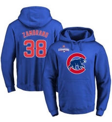 Men Chicago Cubs 38 Carlos Zambrano Blue 2016 World Series Champions Primary Logo Pullover MLB Hoodie Men Chicago Cubs 38 Carlos Zambrano Blue 2016 World Series Champions Primary Logo Pullover MLB Hoodie