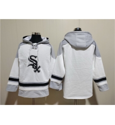 Men Chicago White Sox Blank White Ageless Must Have Lace Up Pullover Hoodie Men Chicago White Sox Blank White Ageless Must Have Lace Up Pullover Hoodie