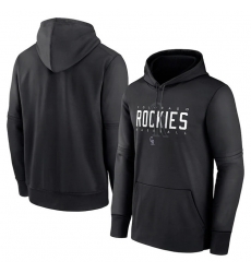 Men Colorado Rockies Black Pregame Performance Pullover Hoodie Men Colorado Rockies Black Pregame Performance Pullover Hoodie