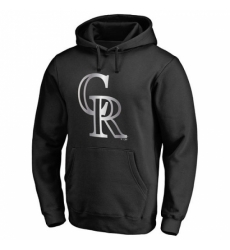 Men MLB Colorado Rockies Platinum Collection Pullover Hoodie Black Men MLB Colorado Rockies Platinum Collection Pullover Hoodie Black