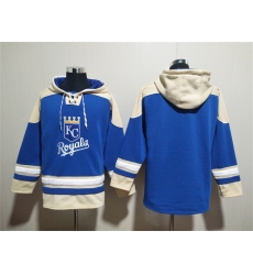 Men Kansas City Royals Blank Blue Ageless Must Have Lace Up Pullover Hoodie Men Kansas City Royals Blank Blue Ageless Must Have Lace Up Pullover Hoodie