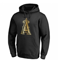 Men MLB Los Angeles Angels of Anaheim Gold Collection Pullover Hoodie Black Men MLB Los Angeles Angels of Anaheim Gold Collection Pullover Hoodie Black