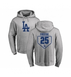 Men Baseball Los Angeles Dodgers 25 David Freese Gray RBI Pullover Hoodie Men Baseball Los Angeles Dodgers 25 David Freese Gray RBI Pullover Hoodie
