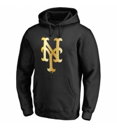 Men MLB New York Mets Gold Collection Pullover Hoodie Black Men MLB New York Mets Gold Collection Pullover Hoodie Black