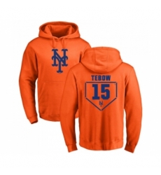 Men MLB Nike New York Mets 15 Tim Tebow Orange RBI Pullover Hoodie Men MLB Nike New York Mets 15 Tim Tebow Orange RBI Pullover Hoodie