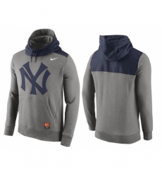 MLB Men New York Yankees Nike Gray Cooperstown Collection Hybrid Pullover Hoodie MLB Men New York Yankees Nike Gray Cooperstown Collection Hybrid Pullover Hoodie