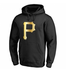 Men MLB Pittsburgh Pirates Gold Collection Pullover Hoodie Black Men MLB Pittsburgh Pirates Gold Collection Pullover Hoodie Black