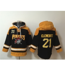 Men Pittsburgh Pirates 21 Roberto Clemente Ageless Must Have Lace Up Pullover Hoodie Men Pittsburgh Pirates 21 Roberto Clemente Ageless Must Have Lace Up Pullover Hoodie