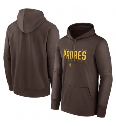 Men San Diego Padres Brown Pregame Performance Pullover Hoodie Men San Diego Padres Brown Pregame Performance Pullover Hoodie