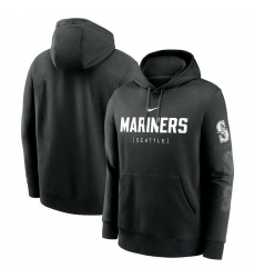 Mens Nike Black Seattle Mariners Fashion Club Pullover Hoodie Mens Nike Black Seattle Mariners Fashion Club Pullover Hoodie