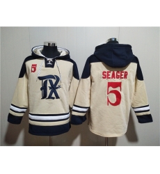 Men Texas Rangers 5 Corey Seager Cream Ageless Must Have Lace Up Pullover Hoodie Men Texas Rangers 5 Corey Seager Cream Ageless Must Have Lace Up Pullover Hoodie