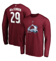 Men Colorado Avalanche 29 Nathan MacKinnon Stanley Cup Champions Long Sleeve T Shirt Men Colorado Avalanche 29 Nathan MacKinnon Stanley Cup Champions Long Sleeve T Shirt