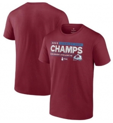 Men Colorado Avalanche Burgundy 2022 Stanley Cup Champions Winger T Shirt Men Colorado Avalanche Burgundy 2022 Stanley Cup Champions Winger T Shirt