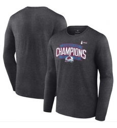 Men Colorado Avalanche Heathered Charcoal 2022 Stanley Cup Champions Long Sleeve T Shirt Men Colorado Avalanche Heathered Charcoal 2022 Stanley Cup Champions Long Sleeve T Shirt