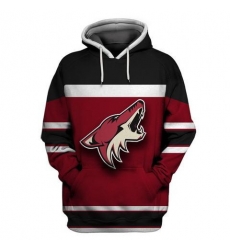 Men Arizona Coyotes Wine All Stitched Hooded Sweatshirt Men Arizona Coyotes Wine All Stitched Hooded Sweatshirt