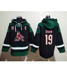 Men's Arizona Coyotes #19 Shane Doan Black Green Ageless Must-Have Lace-Up Pullover Hoodie Men's Arizona Coyotes #19 Shane Doan Black Green Ageless Must-Have Lace-Up Pullover Hoodie