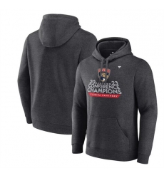 Men Florida Panthers Heather Charcoal 2023 Eastern Conference Champions Locker Room Pullover Hoodie Men Florida Panthers Heather Charcoal 2023 Eastern Conference Champions Locker Room Pullover Hoodie