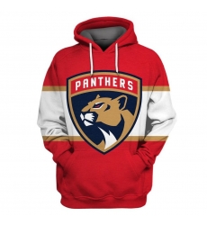 Men Florida Panthers Red White All Stitched Hooded Sweatshirt Men Florida Panthers Red White All Stitched Hooded Sweatshirt