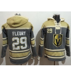 Men Vegas Golden Knights 29 Marc Andre Fleury Grey Gold Name 26 Number Pullover NHL Hoodie Men Vegas Golden Knights 29 Marc Andre Fleury Grey Gold Name 26 Number Pullover NHL Hoodie