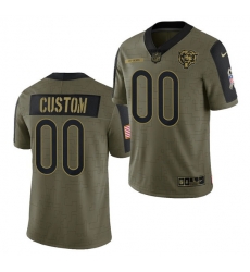 Men Women Youth Toddler Chicago Bears ACTIVE PLAYER Custom 2021 Olive Salute To Service Limited Stitched Jersey Men Women Youth Toddler Chicago Bears ACTIVE PLAYER Custom 2021 Olive Salute To Service Limited Stitched Jersey