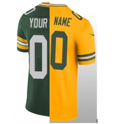 Packers Green and Rush split customized jersey Packers Green and Rush split customized jersey