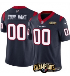 Men Houston Texans Active Player Custom Navy 2023 F U S E AFC South Champions Patch Vapor Limited Stitched Football Jersey Men Houston Texans Active Player Custom Navy 2023 F U S E AFC South Champions Patch Vapor Limited Stitched Football Jersey