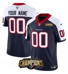 Men Houston Texans Active Player Custom Navy White 2023 F U S E AFC South Champions Patch Limited Stitched Football Jersey Men Houston Texans Active Player Custom Navy White 2023 F U S E AFC South Champions Patch Limited Stitched Football Jersey