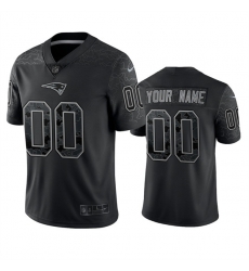 Men New England Patriots Active Player Custom Black Reflective Limited Stitched Football Jersey Men New England Patriots Active Player Custom Black Reflective Limited Stitched Football Jersey