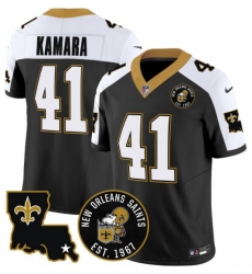 Customized New Orleans Saints Black F U S E EST 1967 Patch Vapor Stitched Jersey Customized New Orleans Saints Black F U S E EST 1967 Patch Vapor Stitched Jersey