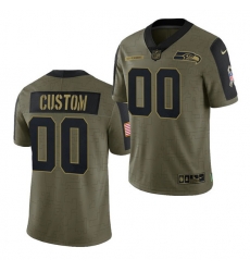 Men Women Youth Toddler Seattle Seahawks ACTIVE PLAYER Custom 2021 Olive Salute To Service Limited Men Women Youth Toddler Seattle Seahawks ACTIVE PLAYER Custom 2021 Olive Salute To Service Limited